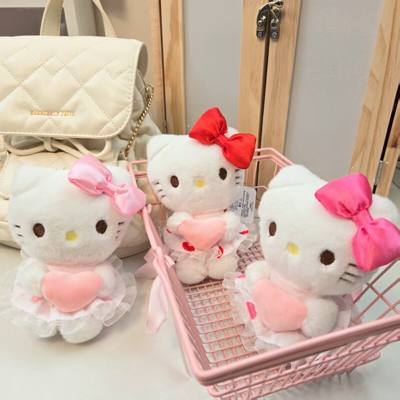 漫画クリエイティブかわいいキティ猫ぬいぐるみ人形ペンダントキーホルダーカップルバッグ人形小さなペンダント|undefined