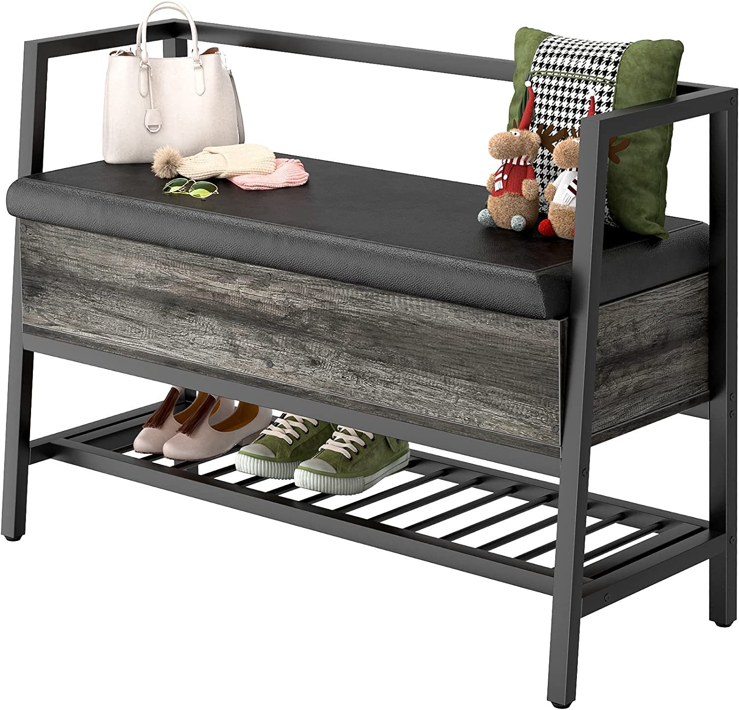 Storage shoe long seat with a soft -pad seat porch be a porch be a…