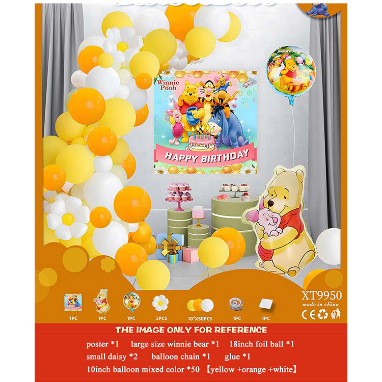 Fiesta de cumpleaños redonda escena diseño decorativo globo traje de juguete para niños globo de aluminio letras y números