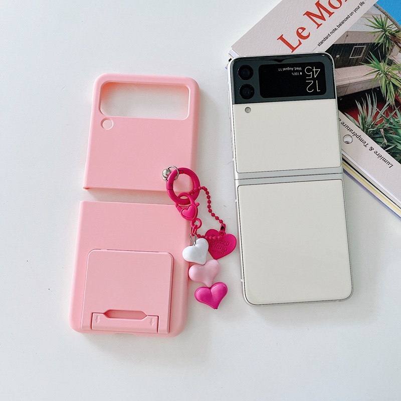 Funda para samsung galaxy z flip4 3 con soporte y corazón_voghion.com