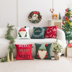 クリスマスオリジナル枕カバー越境電子商取引ホリデークッション北欧スタイル刺繍クッションホーム枕組み合わせお祝い