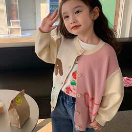女童韩版秋冬季毛衣2026新款韩系童小女孩高级设计感开衫休闲上衣