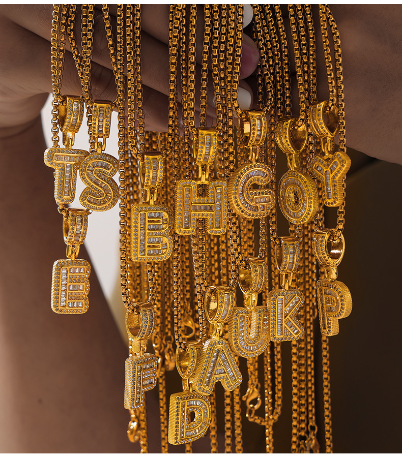 PVD Coated Gold Plating Process Real Gold Plated Plating Material PVD Coated Real Gold Plated 18K Gold Geometric Titanium Steel Simple Style Classic Style Waterproof Non Tarnish Titanium Steel Pendant Necklace