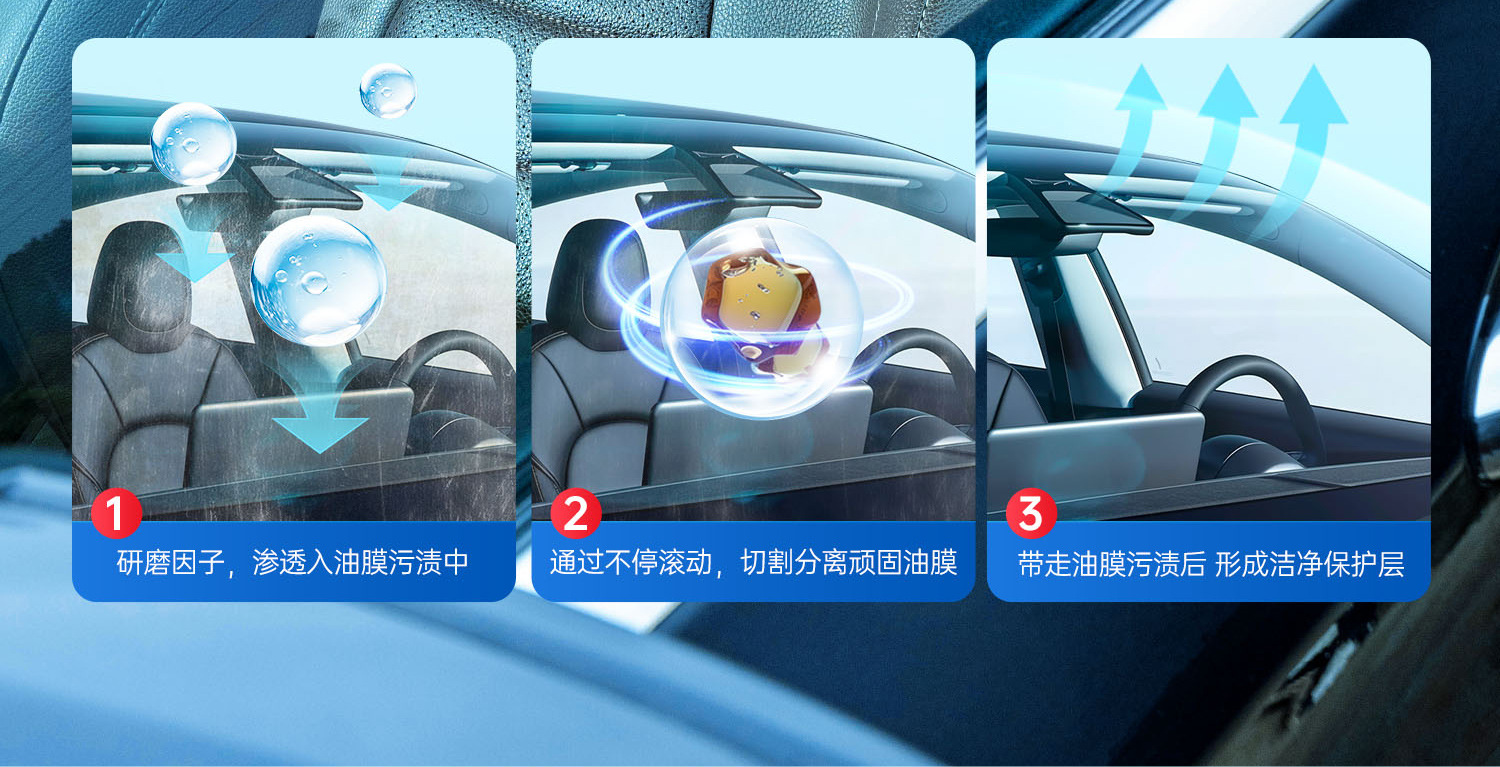 Goodway Car Oil Film Cleaner Remover for Front Windshield Powerful Window Stain and Oil Film Cleaning Agent