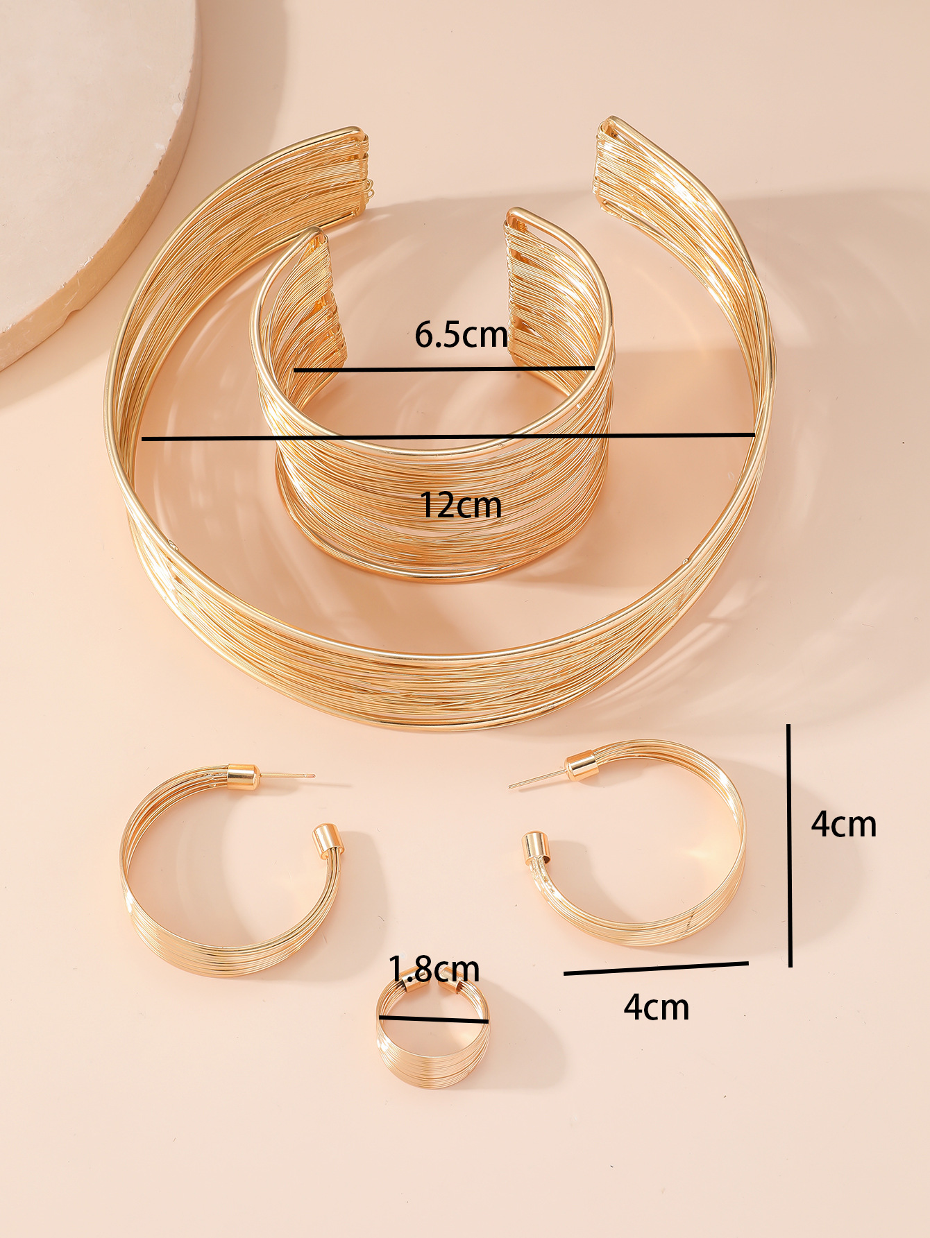 66g Weight Gold Plated Plating Material Necklace Classification Retro Geometric Metal Plating Gold Plated Women's Necklace