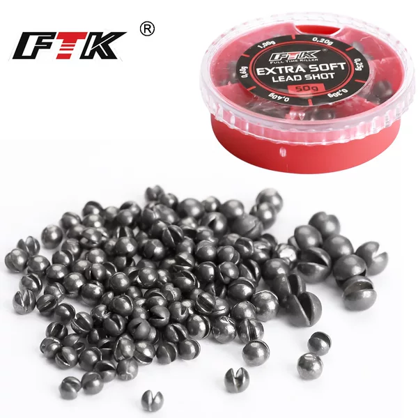 Ftk Boxed Open Bite Lead 143Pcs Fishing Counterweight Lead Sinker Lure Lead Box Counterweight Lead Sinker Cross-Border Wholesale