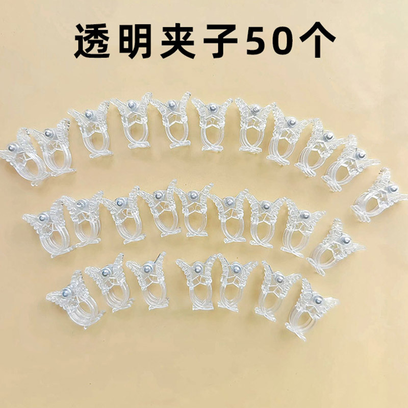 50 transparent clips