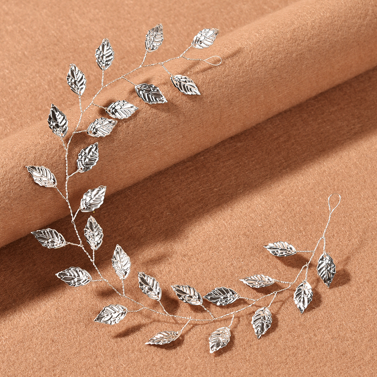 12g Weight Jewelry Headband Hair Accessories Type 1 Piece Quantity Party Occasion Alloy Material Leaf Pattern Women's Gender Sweet Style Sweet Women's Leaf Alloy Jewelry Headband 无