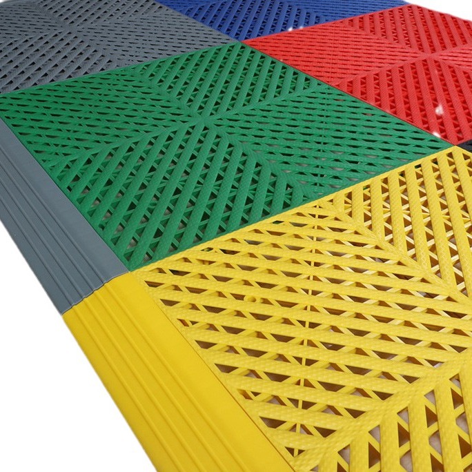 2,5 cm sala de lavado de coches de plástico de empalme rejilla antideslizante alfombra de piso de borde de plástico de la esquina de la tira de un solo pedido no enviado