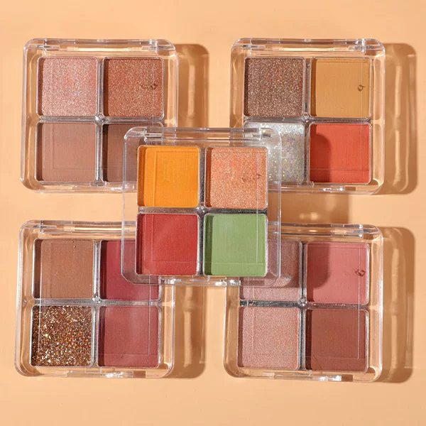Lamera Super Fire Four-color Eyeshadow Plate Flash Pearlescent Waterproof Flash Beads Student Cheap Small Plate Portable 3049