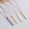 Universal polishing cloth stainless steel, rectangular accessory, square necklace, pendant
