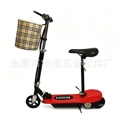 Cross-Border Portable Foldable Two-Wheeled Electric Qatlanan elektrik skuterlər - red