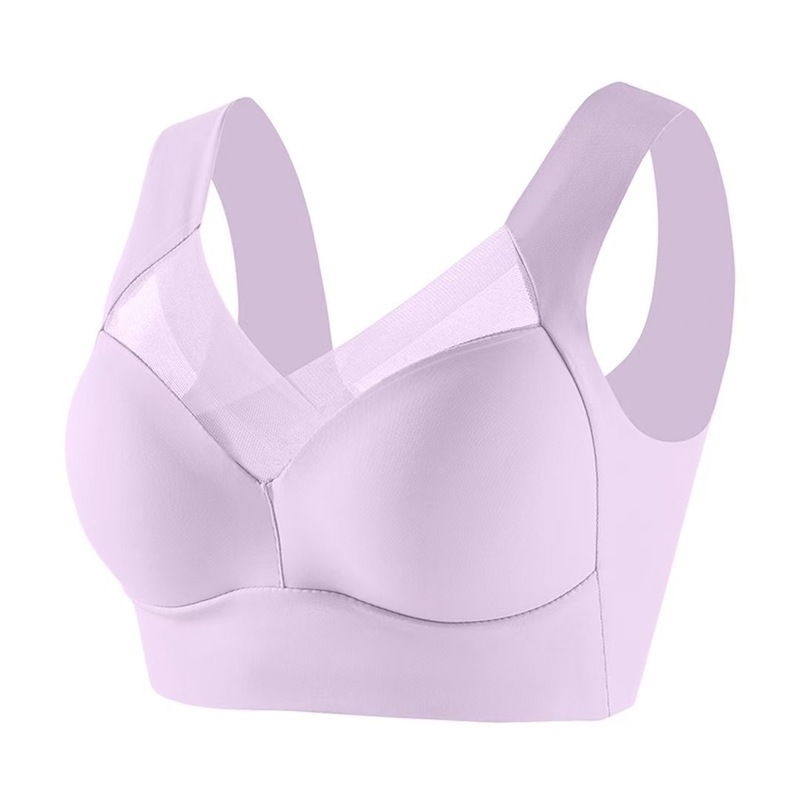 女性用薄氷シルクシームレス下着、プッシュアップ、たるみ防止、固定カップ、ワンピース、ノンワイヤースポーツブラ|undefined