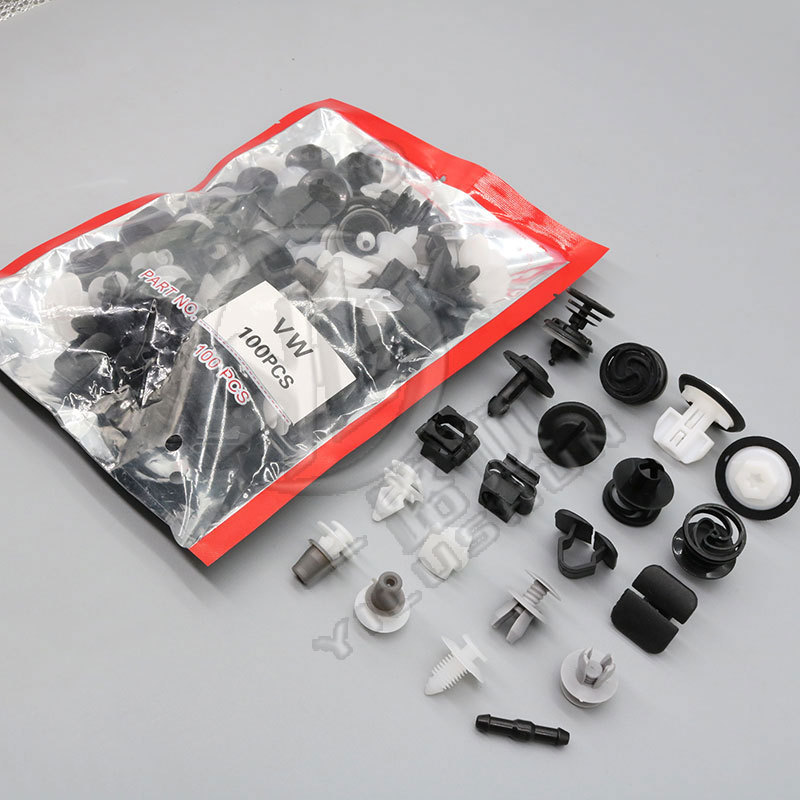 Adecuado para Volkswagen parachoques empuje hebilla puerta panel placa fija hebilla frontal cubierta de aislamiento térmico clip de algodón