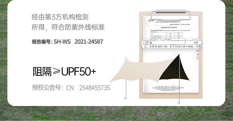 Outdoor Vinyl Canopy Tent Camping Style Picnic Rainproof Sunshade Cloth Picnic Equipment Square Foldableing