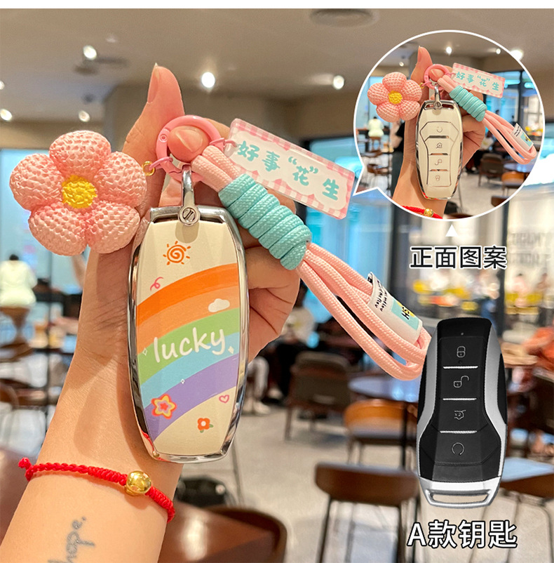 Suitable for Byd Dolphin Key Cover Han Ev Cartoon Pattern Seagull Destroyer 05 All-Inclusive Tpu Protective Shell Bag