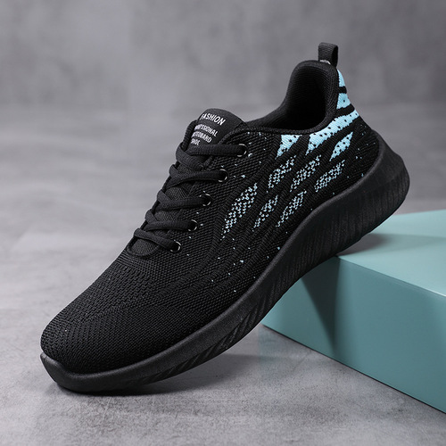Men's Summer Breathable Flyknit Mesh Sports Shoes, Versatile Fashion Trend Soft Sole Lightweight Dad Shoes