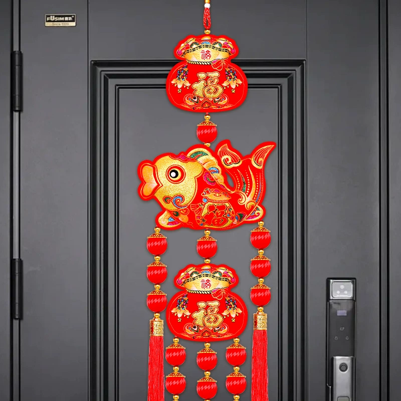 ФуБаОу фиш-подвеска календарь New Year Decoration New House размещается в домашнюю дверь гостиную.