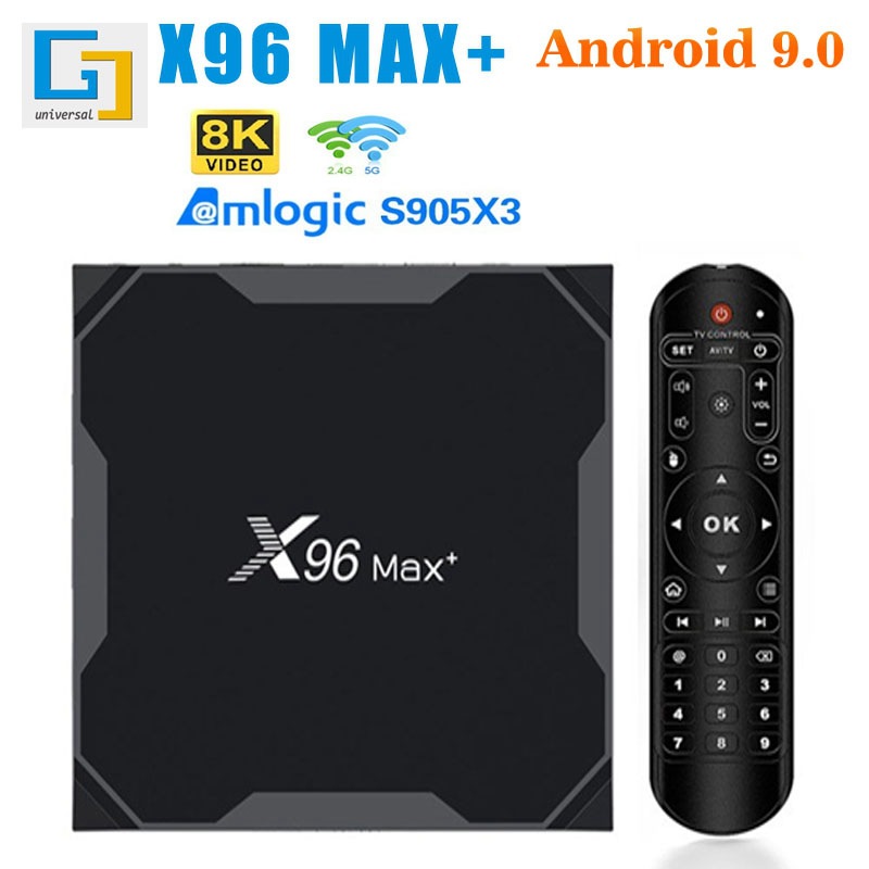 Customized X96Max+ Set-Top Box Android 9 Tv Box S905X3 Dual Wifi Tv Box Source Factory