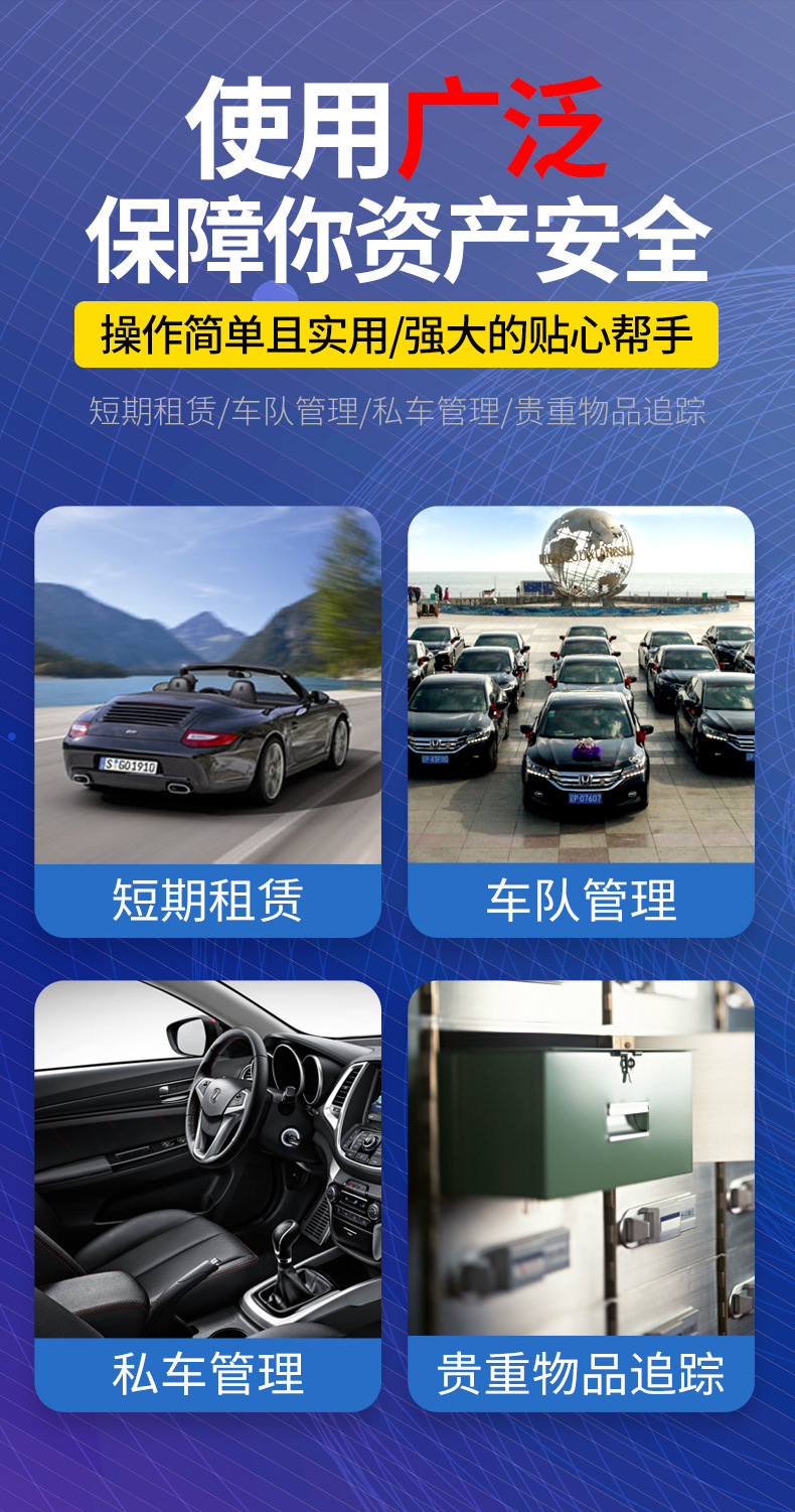 4g Installation-Free Gps Locator, Car Satellite Alarm, Vehicle Anti-Lost Device with Long-Lasting Positioning Capabilities