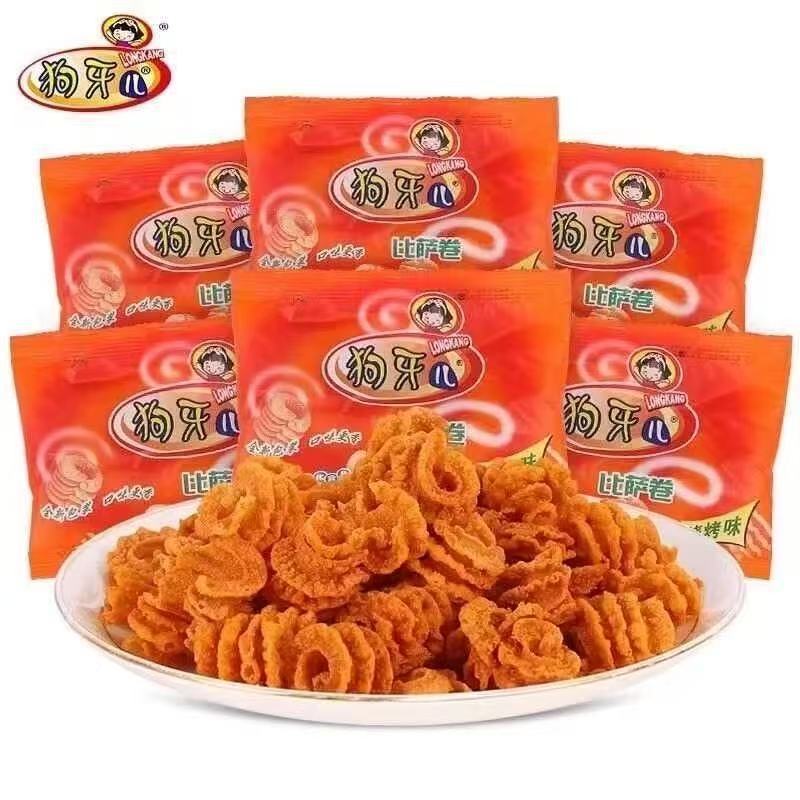 狗牙儿 比萨卷披萨卷一份20包×35克锅巴天津零食小包装零食