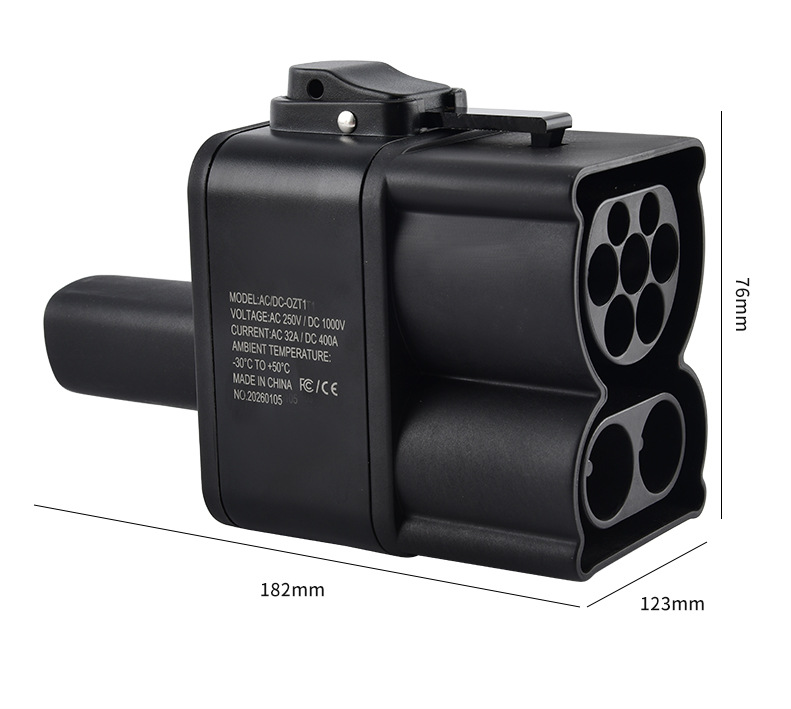 Cross-border customized CCS2-NACS charging gun accessory, European standard to Tesla standard new energy charging station adapter