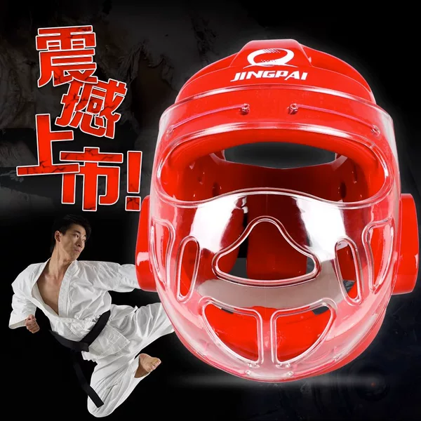 Competition genuine goods adult children taekwondo head protection closed mask karate head protection boxing Sanda mask helmet