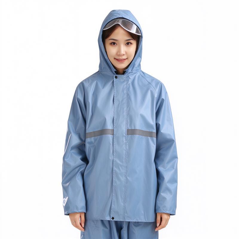 跨境雨衣雨裤分体式套装莫兰迪色系女款东南亚热销全身防暴雨雨衣