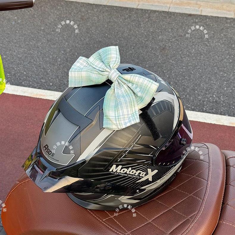 Motorcycle Helmet Decoration Bow JK Stripe Full Helmet Accessories