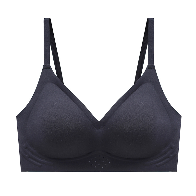 Ropa interior sin costuras de las mujeres suave soporte inalámbrico sujetador transpirable Delgado pequeño pecho Sujetador push up de mama belleza espalda ropa interior