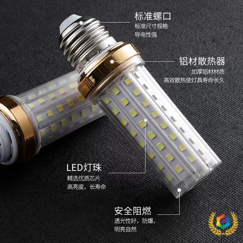LED bulb, super bright candle, with screw socket, three colors