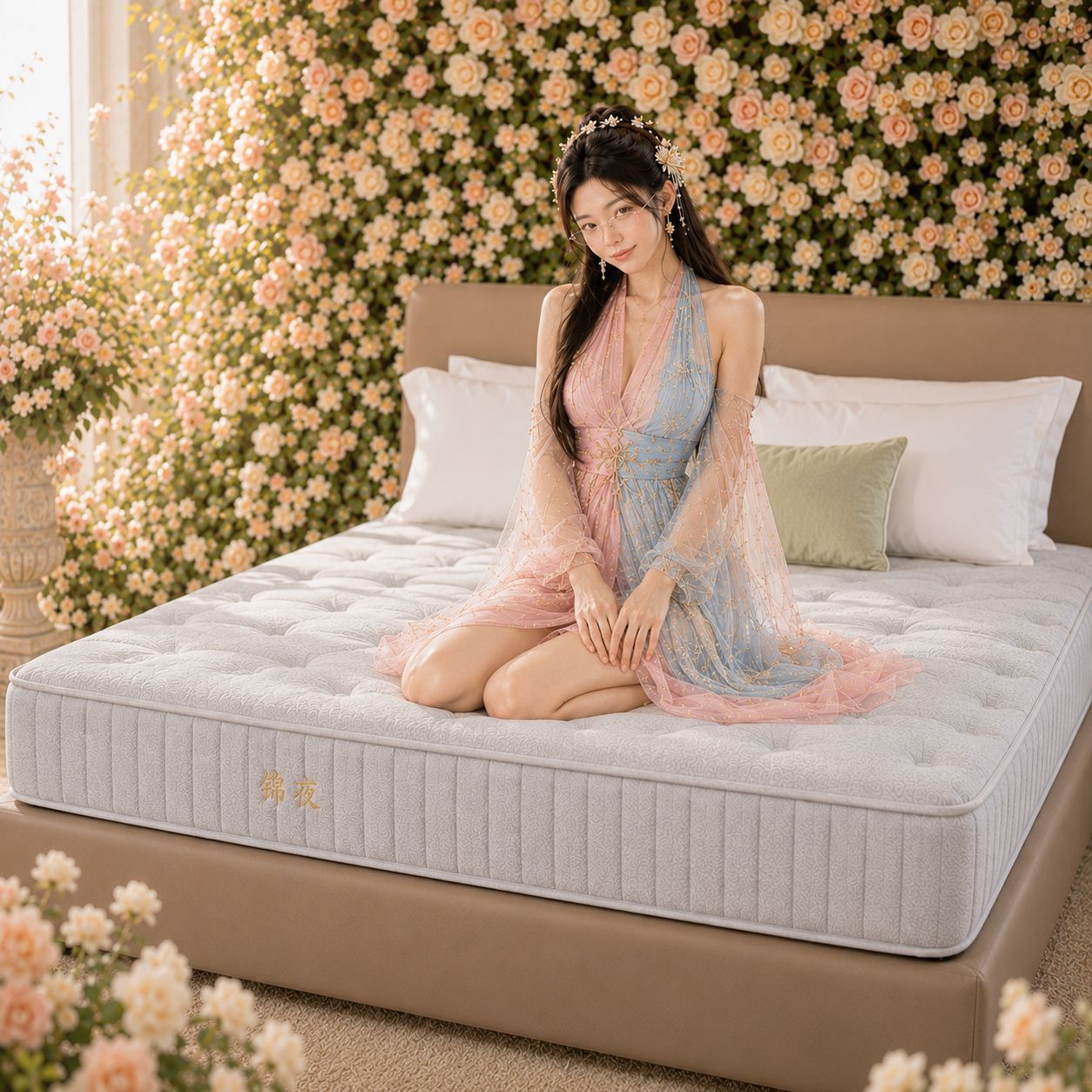 Individually packaged spring mattress, foldable and compressed roll pack, OEM foreign trade production and customization manufacturer
