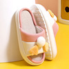 Japanese non-slip slippers platform indoor for beloved, cotton and linen