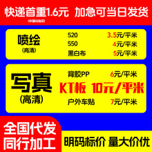 实体工厂同行加工喷绘/写真/灯箱布/KT板/车贴/刀刮布/单透