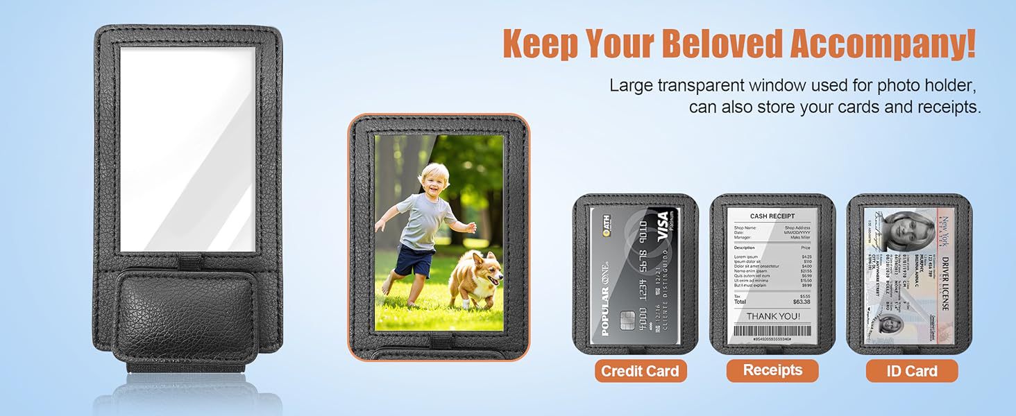 Cross-Border New Model Car Glasses Clip Photo Holder Car Sun Visor Magnetic Photo Storage for Sunglasses