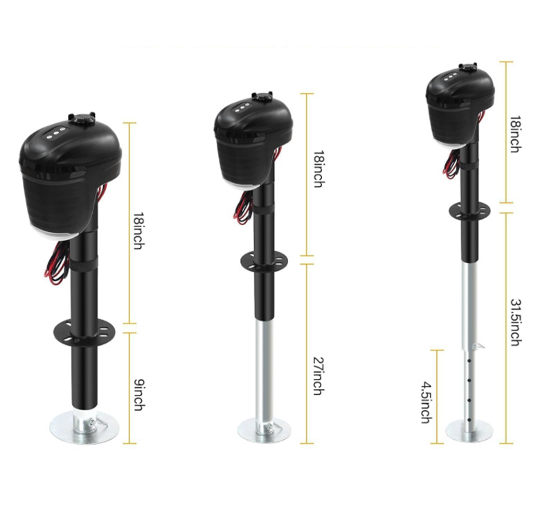 C24-9812 4000-Pound Electric 0kg Post Rv Support with Seven-Wire Connector, Electric 0kg Post Rv Support Leg