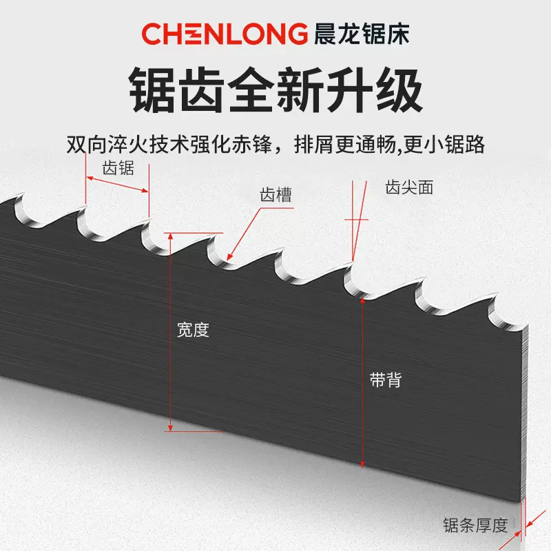 晨龙锯床双金属带锯条M51金属切割3505机用锯条4115高速钢割锋钢