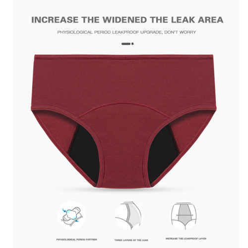 Women's underwear for menstrual period with high flow postpartum, C-shaped low-rise section for cross-border trade.