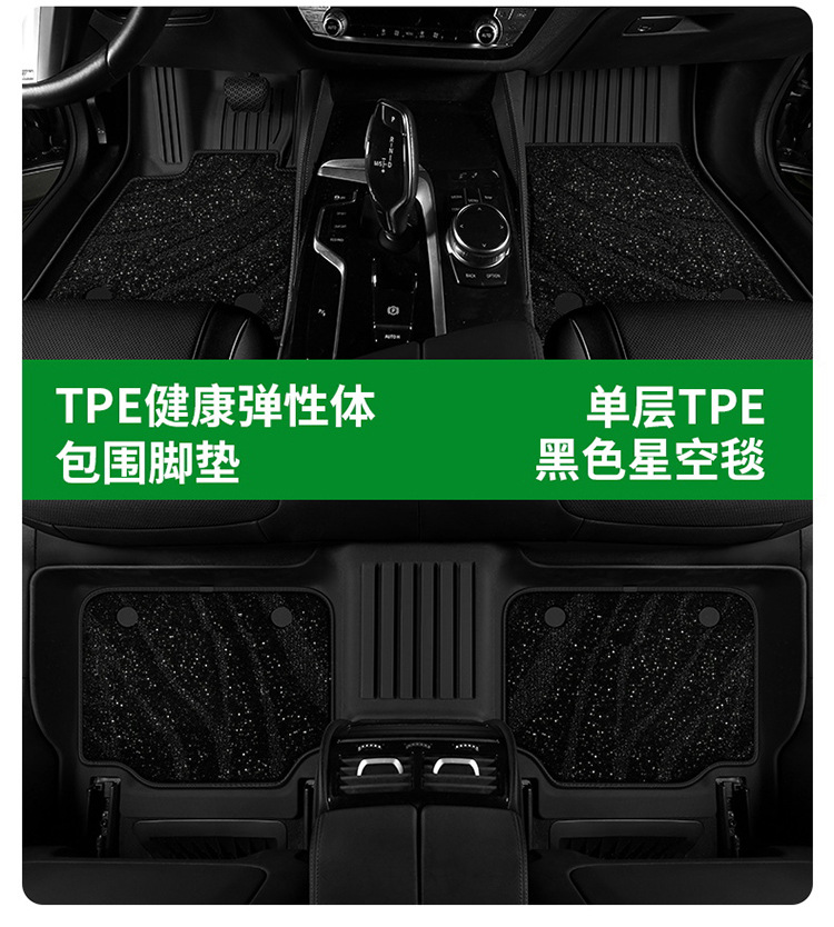 Suitable for Audi Tpe Car Floor Mats A6La4Lq5La3A5La7L Two- and Three-Box Models Q3Q6Lq5Q7Q8 Car Floor Mats E