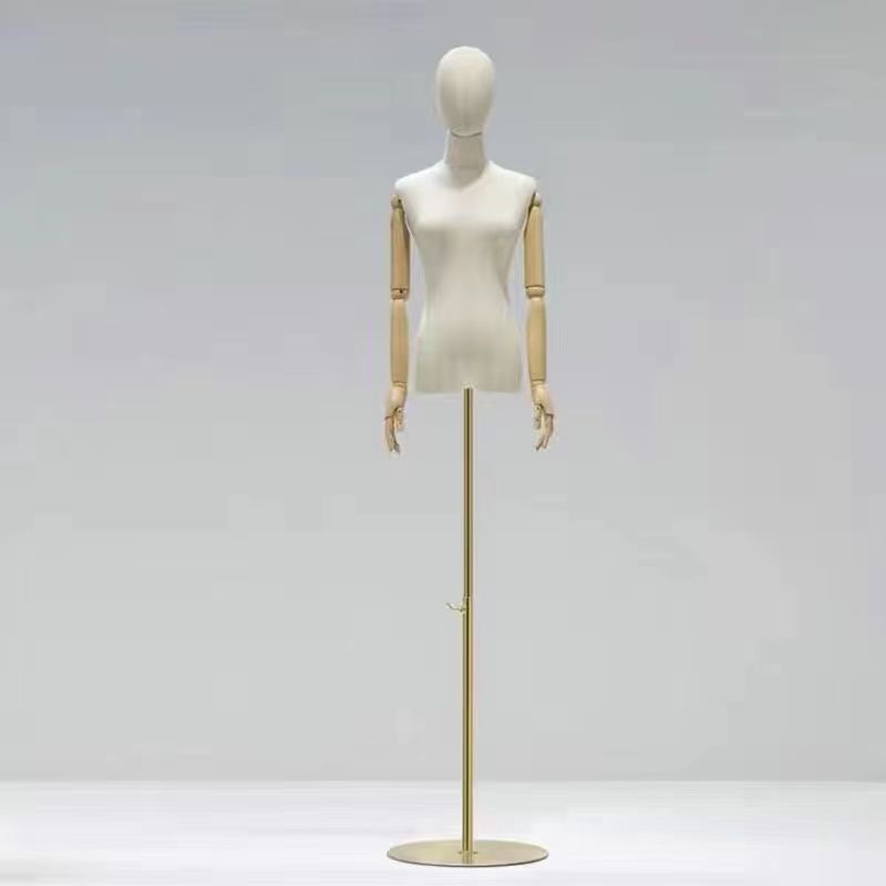 Modelo de accesorios tienda de ropa de mujer cuerpo completo modelo estante de ropa de mujer estante de muñeca de medio cuerpo humano estante de exhibición de ventana
