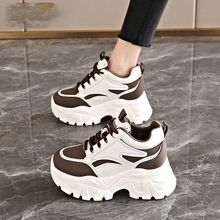 老爹鞋女2025新款轻便休闲运动鞋小个子厚底增高8CM女鞋跨境批发