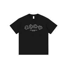 ins潮牌创意拼图印花纯棉短袖t恤女夏季ulzzang慵懒风韩版上衣服