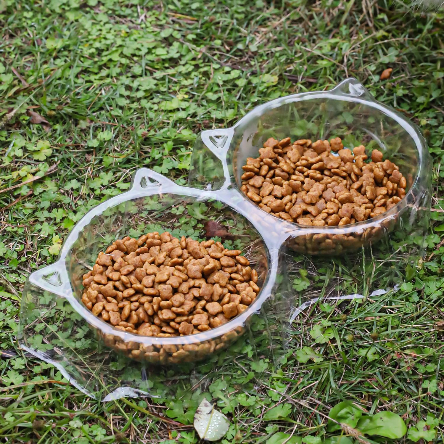 Cuenco desechable para gatos al aire libre a prueba de mosquitos cuenco para mascotas plástico ligero reciclable para gatos y perros callejeros alimentación cuenco redondo al por mayor