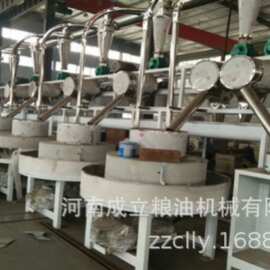 石磨单机的价格 石磨荞麦加工设备图片 郑州石磨磨粉机组