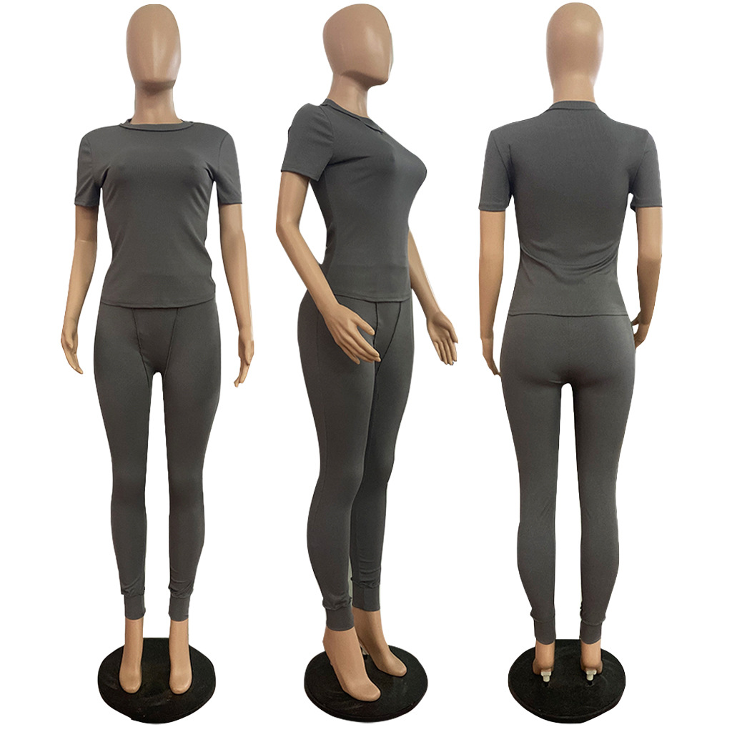 P2303 nouvel été ensemble de rayures de couleur claire personnalisé_voghion.com