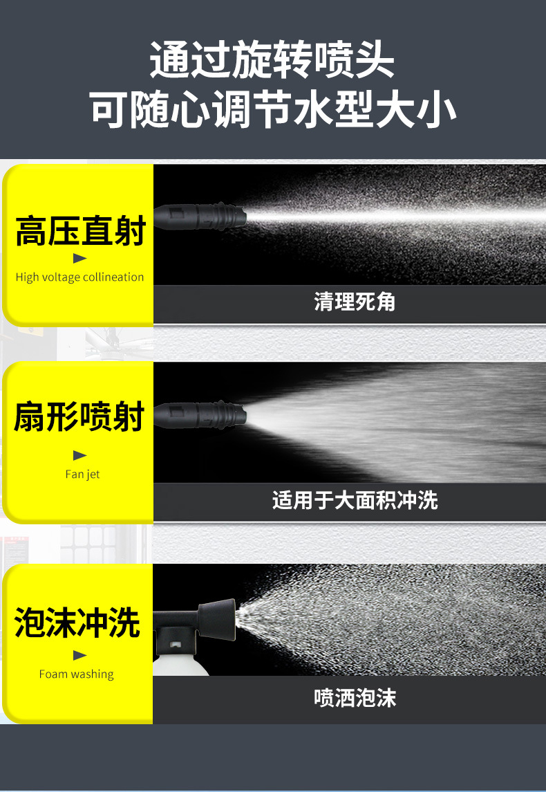 Wholesale High Voltage Car Cleaning and Cleaning Machine 1400W/1600W/1800W High Voltage Portable Home Car Washing Machine