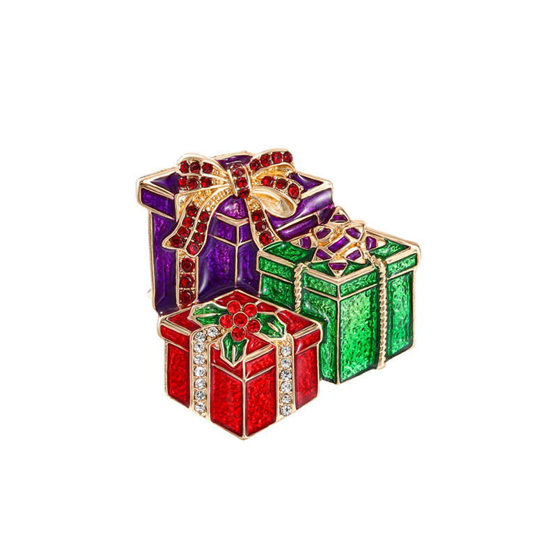 2025年新品クリスマスシリーズブローチ新年クリスマスギフトボックスセットスーツジャケットピンブローチ卸売り|undefined