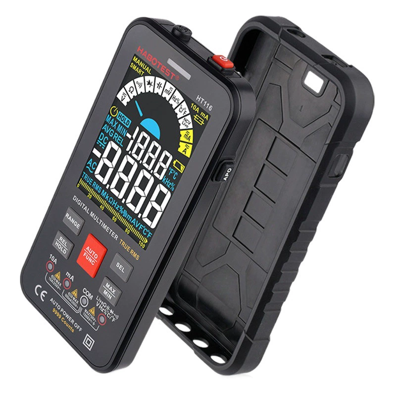 Huabo HT116 большой экран Интеллектуальный мультиметр Амперметр электрик универсальный счетчик автоматический Диапазон мультиметр