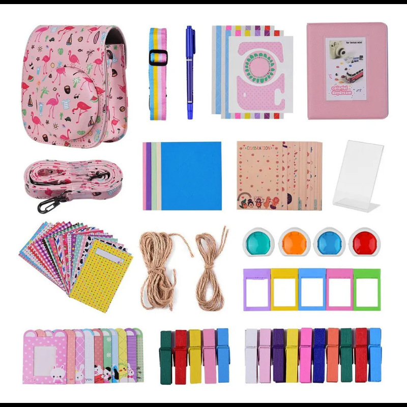 Polaroid 13-in-1 Set Suitable for Instax Mini 12 11 9 Camera Bag, Photo Album, Photo Frame, Filter