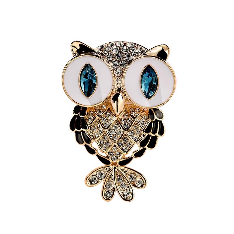 Three-dimensional Owl Brooch High-end Women's Cute Animal Corsage Suit Accessories Collar Pin Y Men's Personalized Jewelry